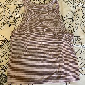 Small maroon and white tank top